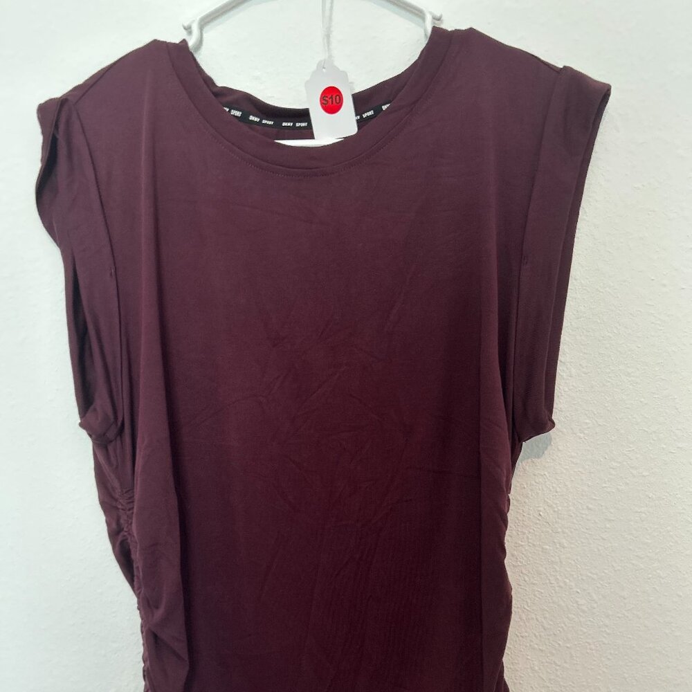 Purple Sleeveless Side-Cinch Dressy Top - Size Medium